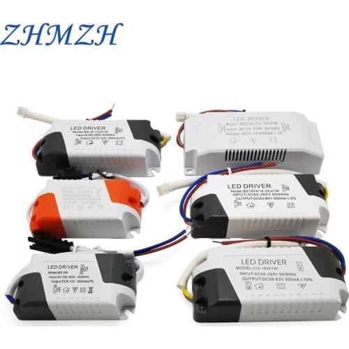 ZHMZH LED Three Color Constant Current Driver 1-60W Power Supply Output 300mA External Two-color Lighting Transformer