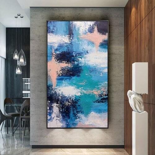 Free Shipping Handmade Texture Huge Abstract Oil Painting Modern Canvas Art Decorative Knife Flower Paintings For Wall Decor art