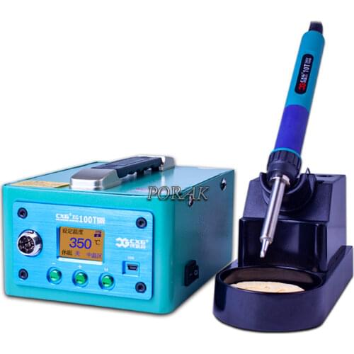 CXG High Frequency Soldering Station LCD Backlit Screen soldering iron Welding Rapid Heating Tools Rework Station XG100T 100W