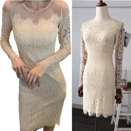 Woman dress 2021 Women Mesh Lace Patchwork Sexy Sheath Dress Sheer Bodycon Ladies Formal Party Evening Casual long sleeve Dress