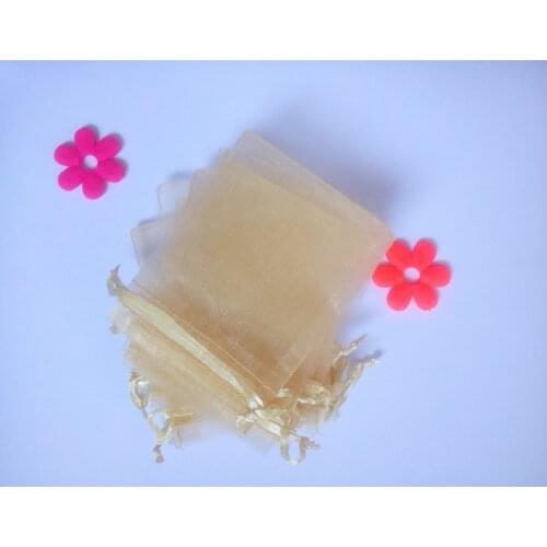 2000pcs gold organza gift bags 9x12cm party bags for women event wed Drawstring bag Jewelry Display Bag Pouch diy accessories