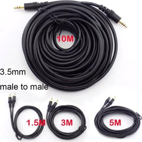 1.5/3/5/10M High Quality 3.5mm Male to Male Stereo RCA AUX Audio speaker Extension Cable Cord For AV Computer Extension Line
