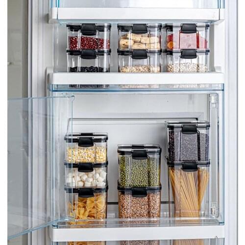 1PC Stackable Cereal Container Kitchen Sealed Plastic Food Storage Jar Multigrain Storage Tank Dried Fruit Tea Jar