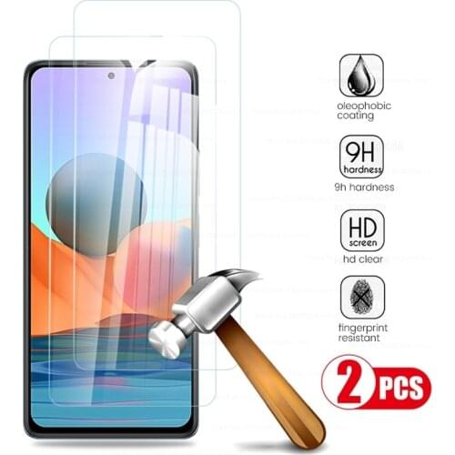 2pcs 100% original protective glasses for redmi note10 pro glass screen protectors redmy note 10 pro protective film guard cover