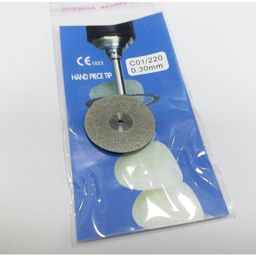 2 PCS Dental Lab Diamond Ultra-thin double-sides emery cutting disc for cutting porcelain crown and plaster model disc whee