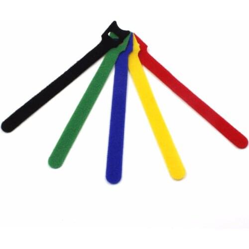 20pcs 200mm Reusable Hook and Loop Fastening Cord Cable Self-Attaching Ties Wraps Straps