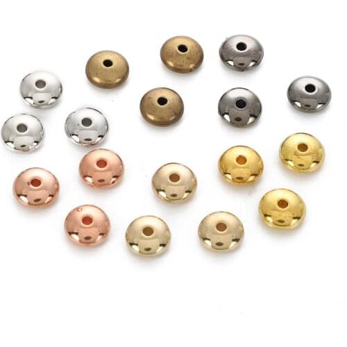 200pcs/lot 6/8mm Abacus CCB Plastic Spacer Bead Flat Round Loose Beads For charm Jewelry Making DIY Bracelet Necklace Supplies