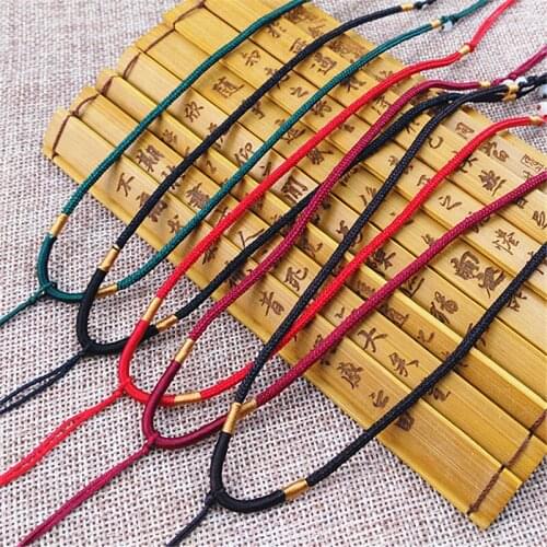 5pcs Hand Knited Necklace Silk Thread Knot Cord For Pendant-Golden Winding A
