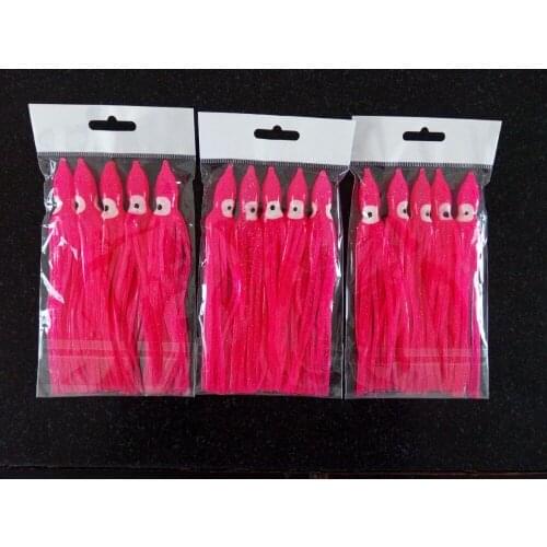 50pcs soft lure, octopus lure ,15cm pink colour