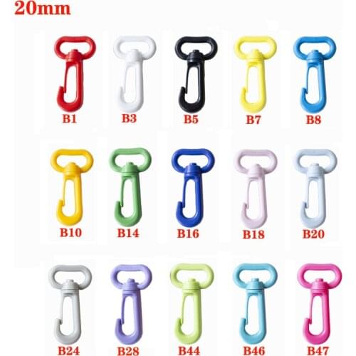 50pcs 20/25mm Inside Oval Ring Lobster Clasp Plastic Swivel Snap Hooks Clips For Bag Belts Straps Keychain Clasp Backpack