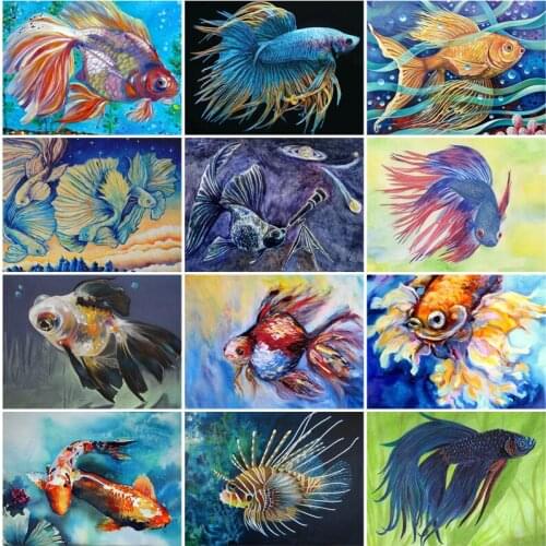 5D Diamond Painting Snailfish Animal Cross Stitch Diy Living Room Decoration Painting Full Diamond Mosaic Picture Wall Art
