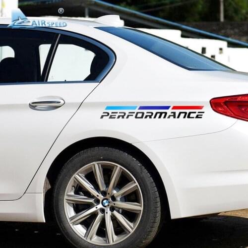 AIRSPEED Car Stickers M Performance Auto Sticker Rear Side Decal Accessories for BMW E46 F30 E90 E60 F20 F10 E36 E39 E87 E70 G30