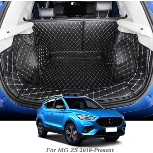 Car Styling PU Leather Trunk Mat Rear Liner Cargo For MG ZS 2018-Present Waterproof Carpet Tray Protector Auto Accessoryy