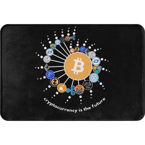Blockchain Crypto Miners Bathroom Mat Best Cryptocurrency Doormat Kitchen Carpet Outdoor Rug Home Decoration