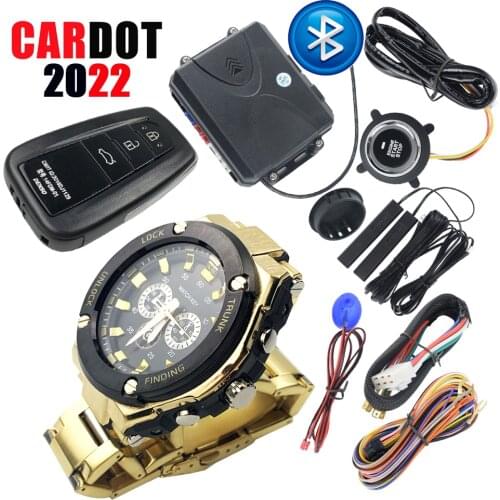 Cardot Watch Key Emergency Door Lock key Intelligent Push Start Car Alarm Keyless Entry System for Toyota Jeep