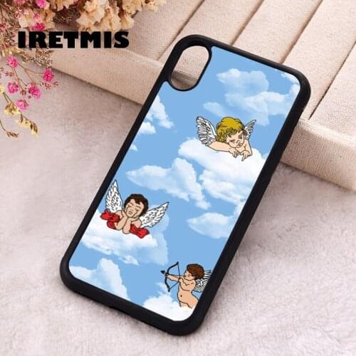 Iretmis 5 5S SE 2020 Phone Cover Case for iPhone 6 6S 7 8 Plus X Xs XR 11 12 Mini Pro Max Silicone TPU Angels in The Cloud