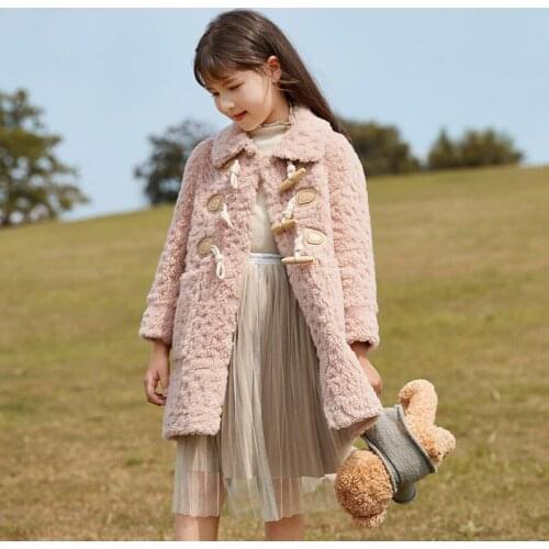 5-12 years children clothes 2020 toddler girl winter clothes kids coat jacket Korean Fashion Girl Grain Fleece Woolen Clothes