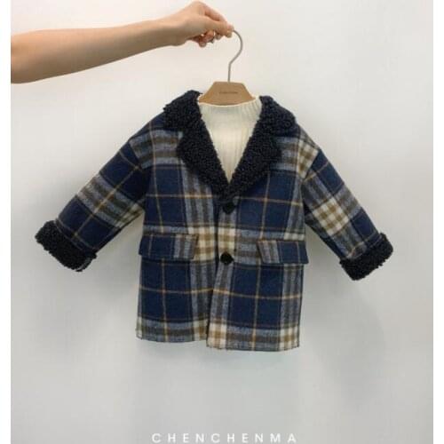 Toddler Boys Coats Autumn Winter Thicken Lambswool Woolen Coat for Boy Kids Clothing 2019 Children Jacket Baby Child Snow Wear