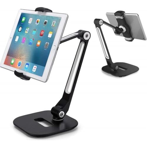 Long Arm Aluminum Tablet Stand, Tablets/Smartphone Kitchen Table Mount Holder for iPad Air Mini Pro 4-13'' iPad Pro Accessories