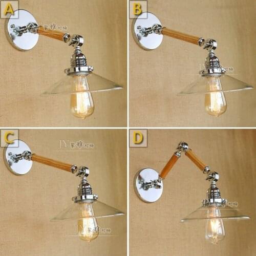 Long wall lamp corridor lights hallway lights lens headlight European contracted, wrought iron chrome color wall lamp