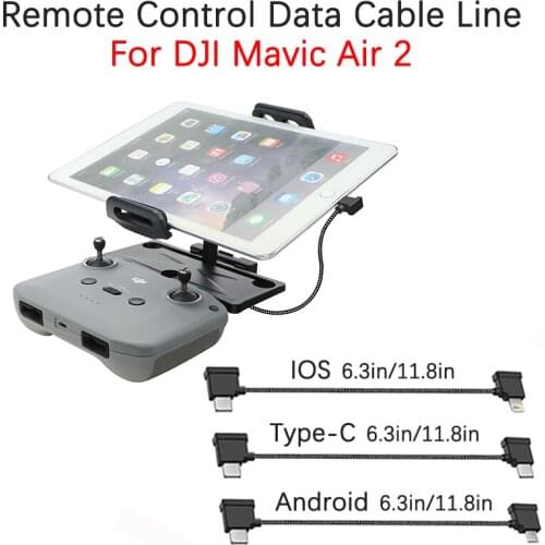 For DJI Mavic Air 2 Drone Remote Control Data Cable Line Phone Tablet Android Micro USB/Type-C/IOS Connection Wire Accessories