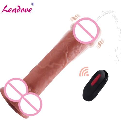 Remote Control Spray Water Dildos Artificial Penis Vibration Ejaculation Realistic Liquid Jet Dildo Female Masturbate Sex Toys