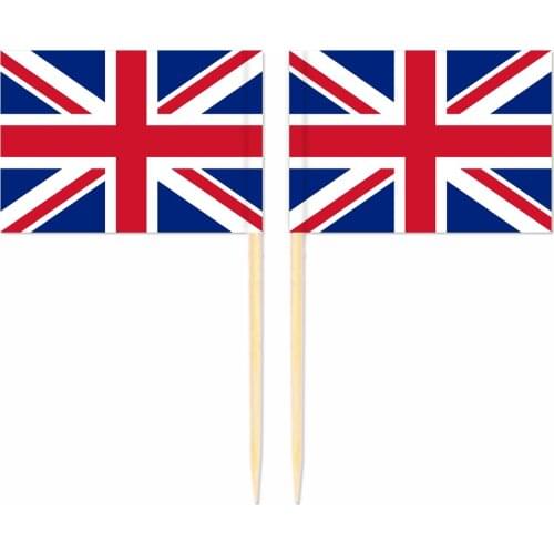Free Shipping United Kingdom Flag Toothpick Flag 3.5X2.5CM 300pcs/bag United Kingdom Flag