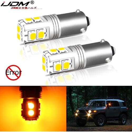 IJDM Canbus Error Free 10SMD-3030 H21W BAY9s LED For car Reverse Lights or Parking Lights, License Plate Lights,Amber yellow