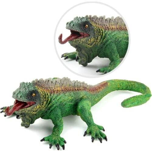Chameleon Simulation Big Lizard Toy Green Childrens Educational Toy Model Static Three-Dimensional Animal Model Decoration Gift