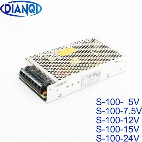 DIANQI power suply supply S-100W 5V 7.5V 12V 24V 15V 20A 13.6A 8.5A 4.5A ac to dc power supply ac dc converter high quality