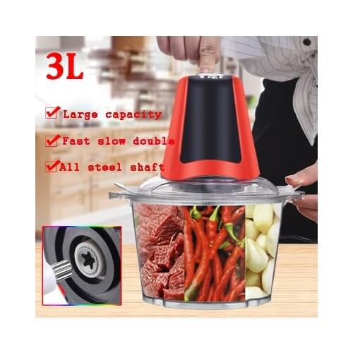 2L 3L Electric Kitchen Shredder Chopper Meat Grinder Stainless Steel Food Processor Kitchen Tool Garlic Pepper Chopped Blender