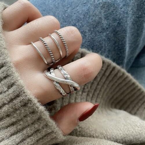 GANXIN Retro Ancient Overlapping Open Rings Fashion Multi-layer Adjustable Thumb Jewelry Bridesmaid Best Finger-ring Punk Bague
