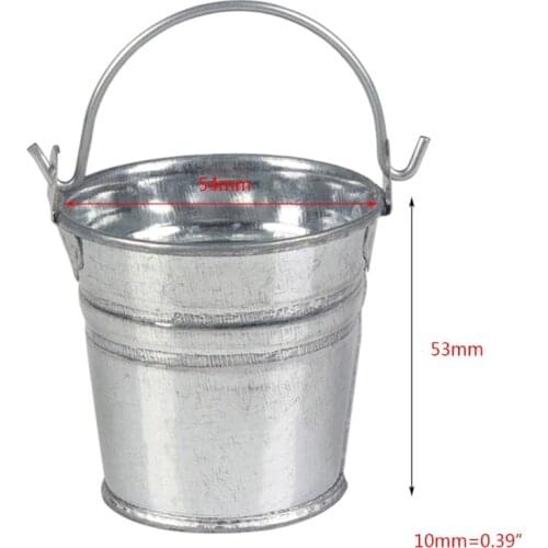 Metal Small Bucket for RC Car 1/10 Axial SCX10 TAMIYA D90 D110 CC01 Off Road Roc