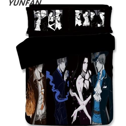 Japanese Cartoon ONE PIECE Anime Bedding Sets Twin Queen King full Size Duvet Cover Teenager Boys Bedroom Set black bedclothes