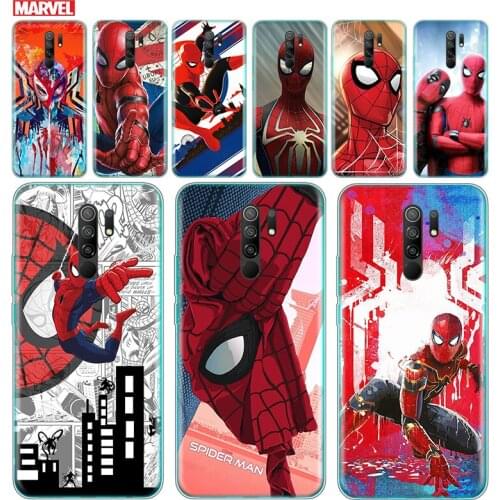 Transparent Cover Marvel Avengers Spider-Man For Xiaomi Redmi K40 K30i K30T K30S K30 K20 10X GO S2 Y2 Pro Ultra Phone Case