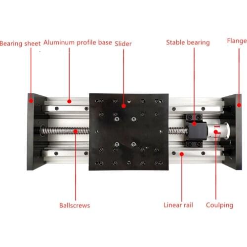 GX155*150 Ball screw 1605 1610 100mm-800mm Travel double blocks Linear Guide CNC Stage Linear Motion Module Linear