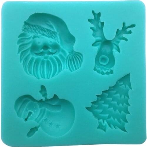 3D Silicone Christmas Series Shape Sugarcraft Cookie Cupcake Chocolate Baking Mold Fondant Cake Decorating Tools