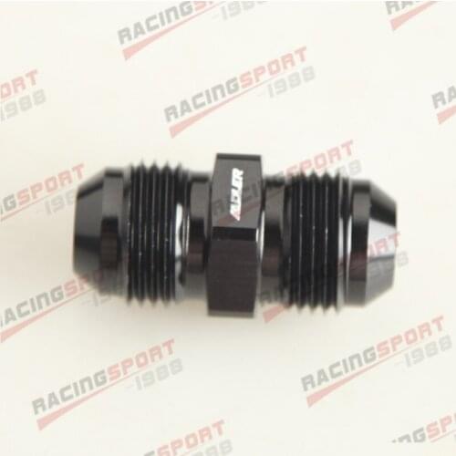 Universal 8AN To AN8 Aluminum Straight Male Flare Union Fitting Adapter Black