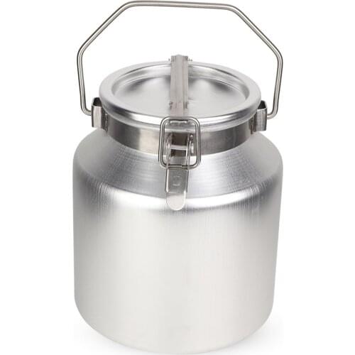 5L Aluminum Alloy Transportable Cleaning Buckets Milk Fermentation Barrel Bucket Can With Handle For Cattle Sheep Farm Supplies