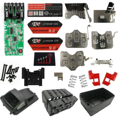 M18 Li-ion Battery Plastic Case PCB Charging Protection Circuit Board For Milwaukee M18 18V 9Ah Sticker Label Shell Housing