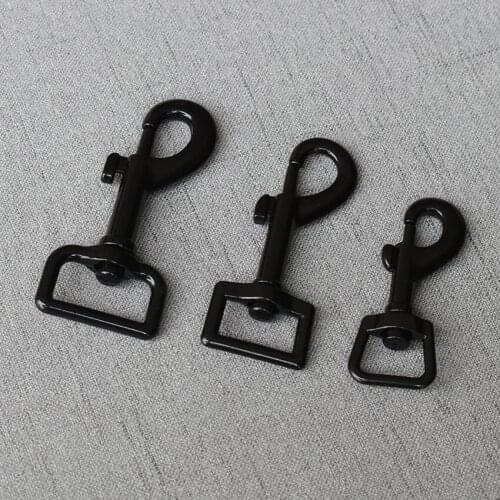 1 Pcs/Lot 15mm 20mm 25mm Black Snap Hook Metal Belt Buckle Bag Clasps Lobster Swivel Trigger Clip Dog Pet Leash Straps Belt