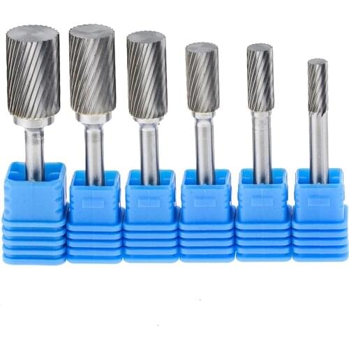 1Pcs head tungsten carbide rotary file tip burr mold grinder grinding tool drilling milling engraving single slot drill tool