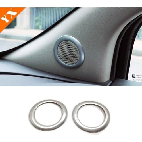 2pcs For Chevrolet Trax 2013 14 15 2016 2017 2018 ABS Matte Car Sticker A-pillar Speaker Audio Ring Sides Trim Cover Accessories