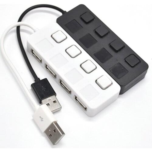4 port USB HUB 2.0 Multi USB Splitter USB Hab Power Adapter Mini Hub Socket Pattern Splitter PC Laptop Cable Connector