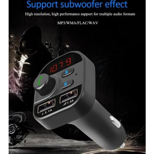 Newest Car MP3 Player Bluetooth FM Transmitter Hands-free Car Kit Audio MP3 Adapter 1.1 Inch Display 3.1A USB Car Charger