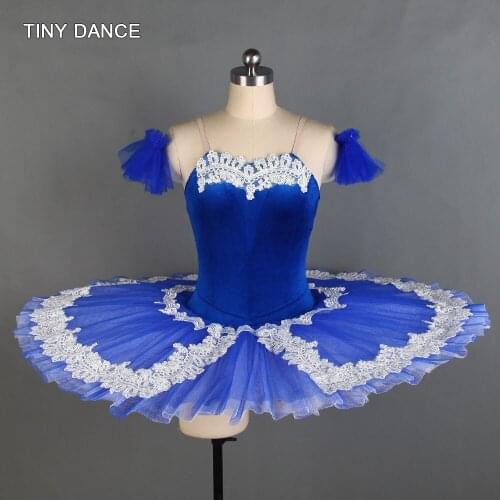 Royal Blue Ballet Pancake Tutu for Girls Solo Dance Performance Costume Professional Ballet Dance Tutus Ballerina Dress BLL120