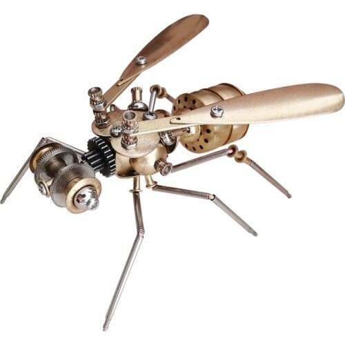 Large Wasp Assembly Models 3D Metal Mechanical Insect Handicrafts Mechanical Model For Home Decor 8.5 X 5.5 X 4.5cm