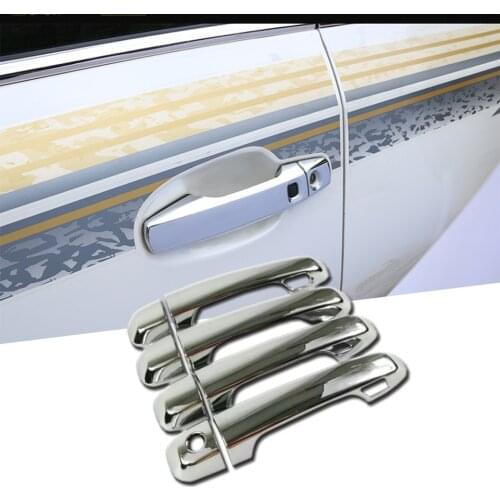 8 Pcs Car Door Handle Cover With Keyless Entry For Toyota Land Cruiser 200 LC200 2016 Car ABS Chrome Accessories