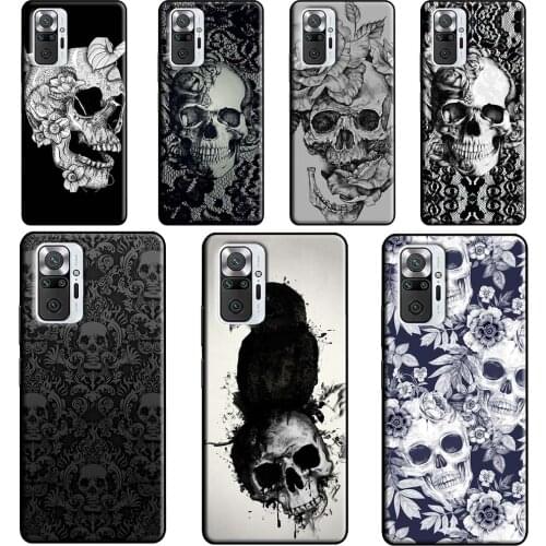 Gothic Skull For Xiaomi Redmi Note 10 Pro Note 9S 8T Note 9 8 Pro Case For Redmi 9 9A 8A 9C 9T Cover