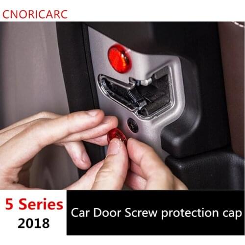 CNORICARC 1 set ABS Car Door Screw protection cover Rustproof cap Waterproof cover for BMW 5 Series 528 530 540 G38 2018